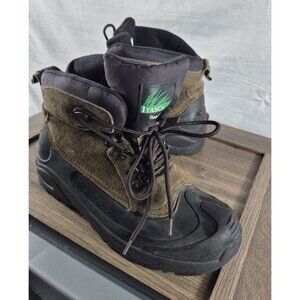 Itasca Men's Black Brown Leather Ice Breaker Insulated Waterproof Boots Size 12